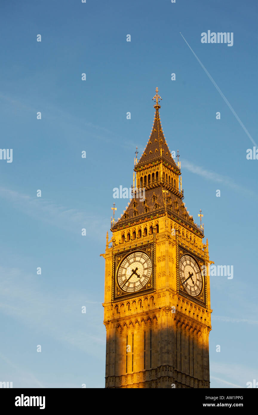 Big Ben Clock Tower, Londres, Grande-Bretagne Banque D'Images