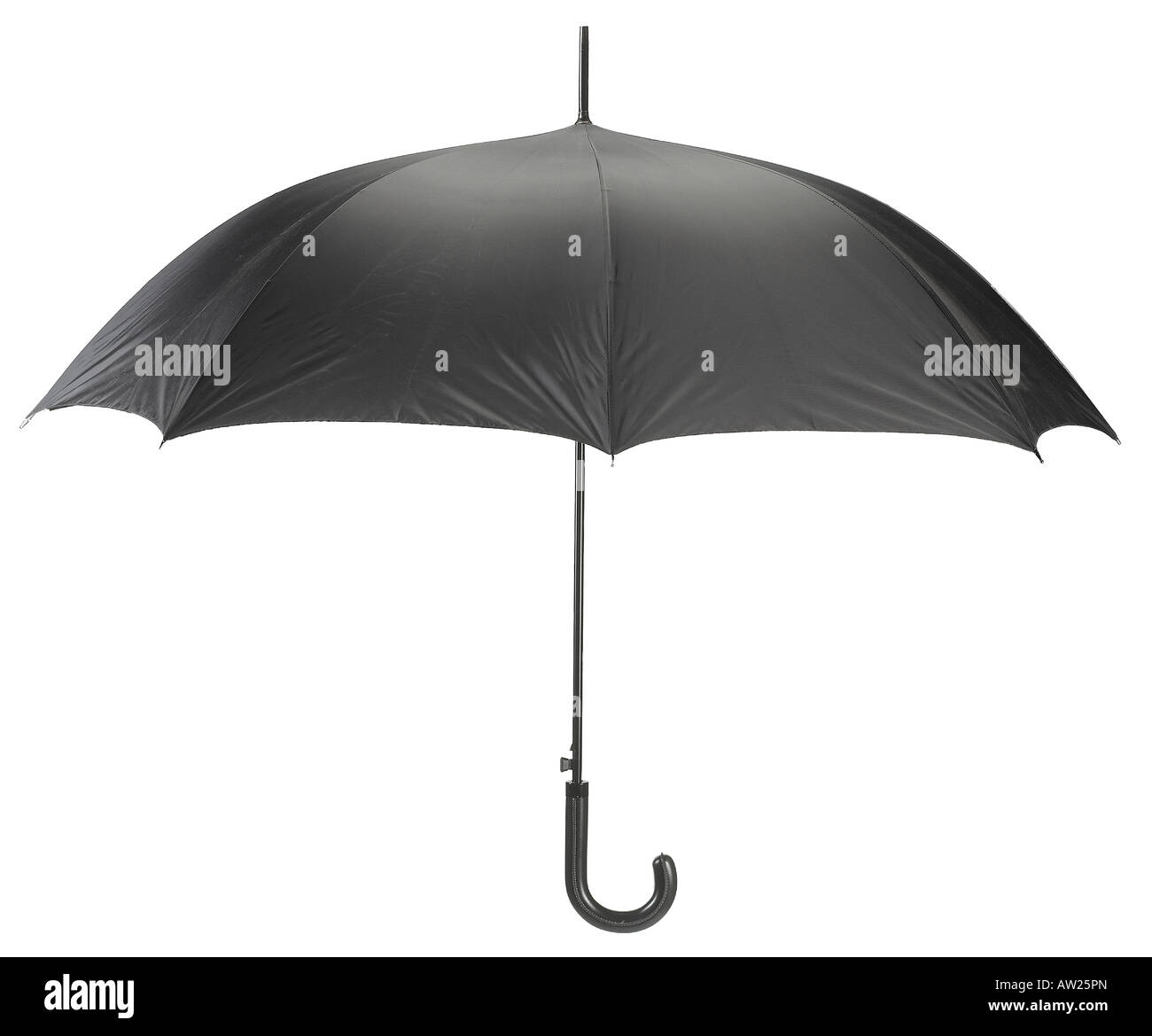 Parapluie noir Cut Out Banque D'Images