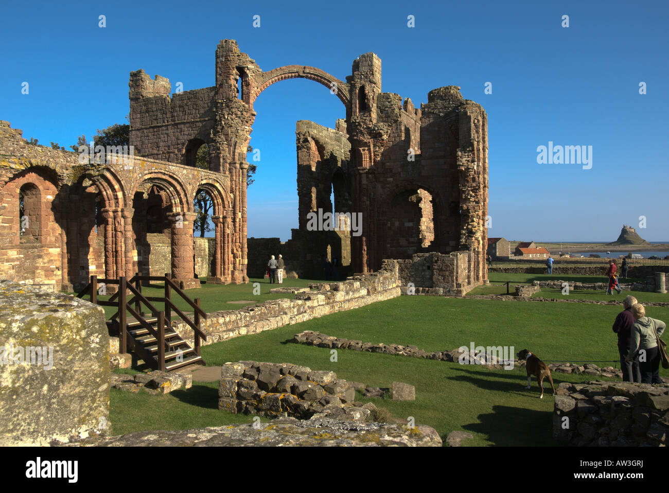 Le Nord de l'Angleterre Northumberland Lindisfarne Priory Octobre 2007 Banque D'Images
