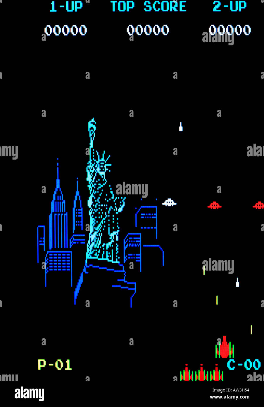 New York New York Sigma Ent Inc 1980 capture d'écran du jeu vidéo d'arcade Vintage - EDITO UTILISEZ UNIQUEMENT Banque D'Images