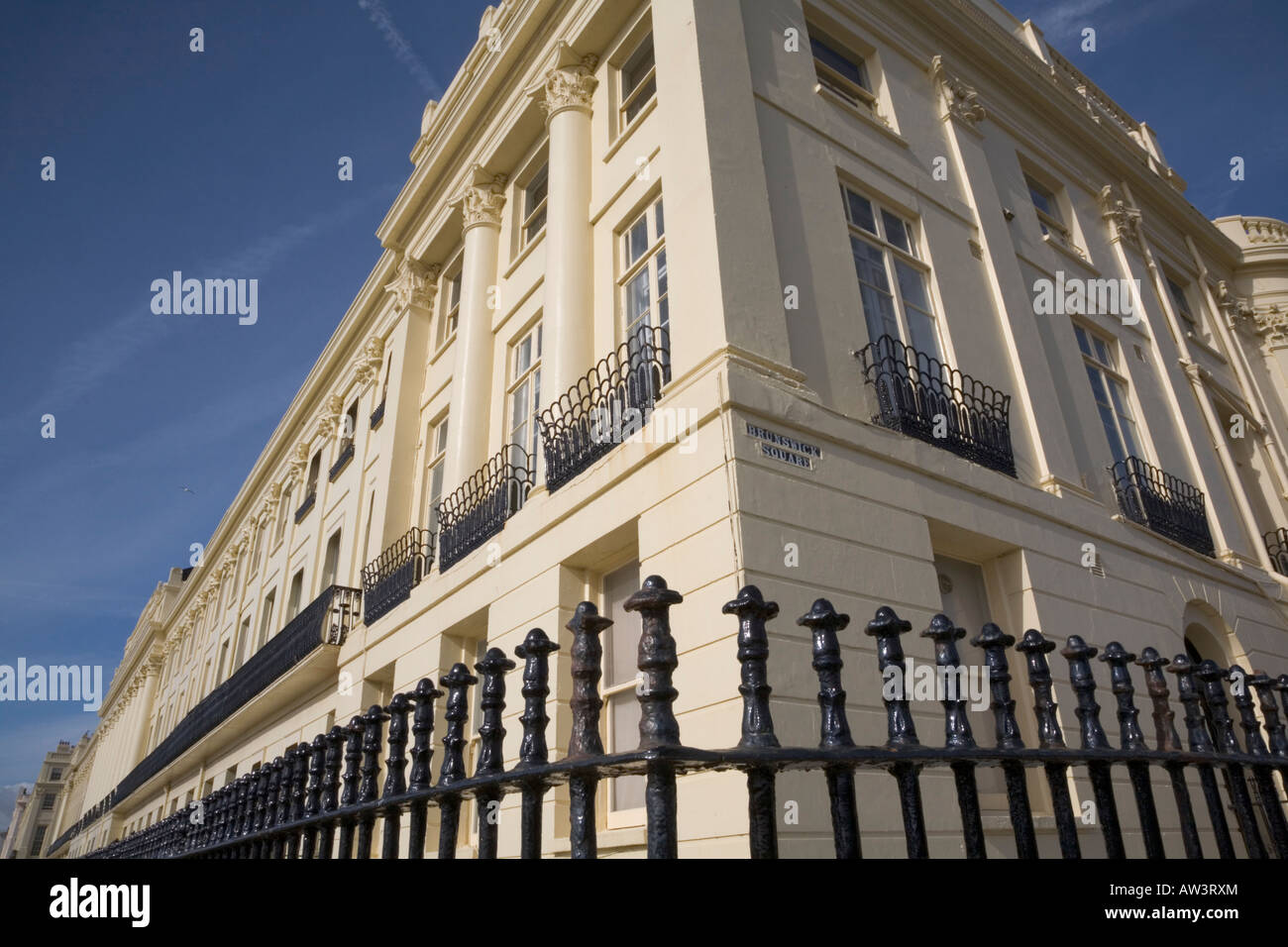 L'architecture de style Régence de Brunswick Square et Brunswick Terrace Hove Brighton Sussex England Banque D'Images