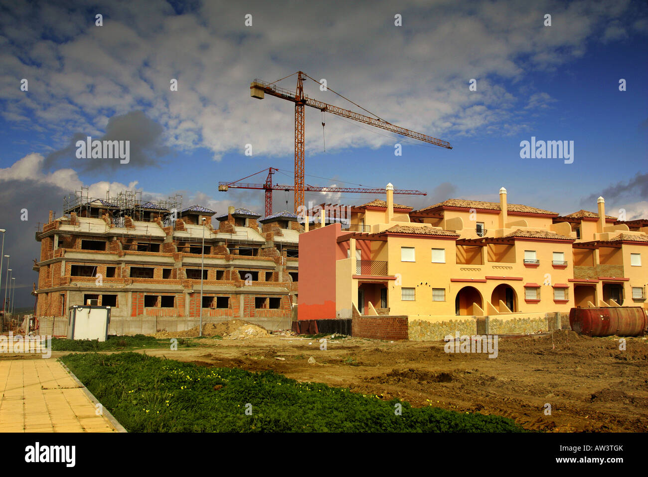 Appartements en construction à Tarifa, Espagne. Banque D'Images