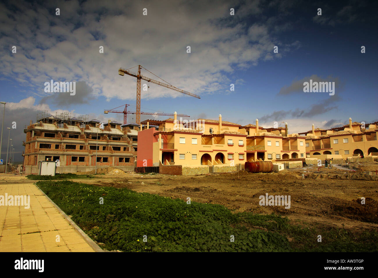 Appartements en construction à Tarifa, Espagne. Banque D'Images