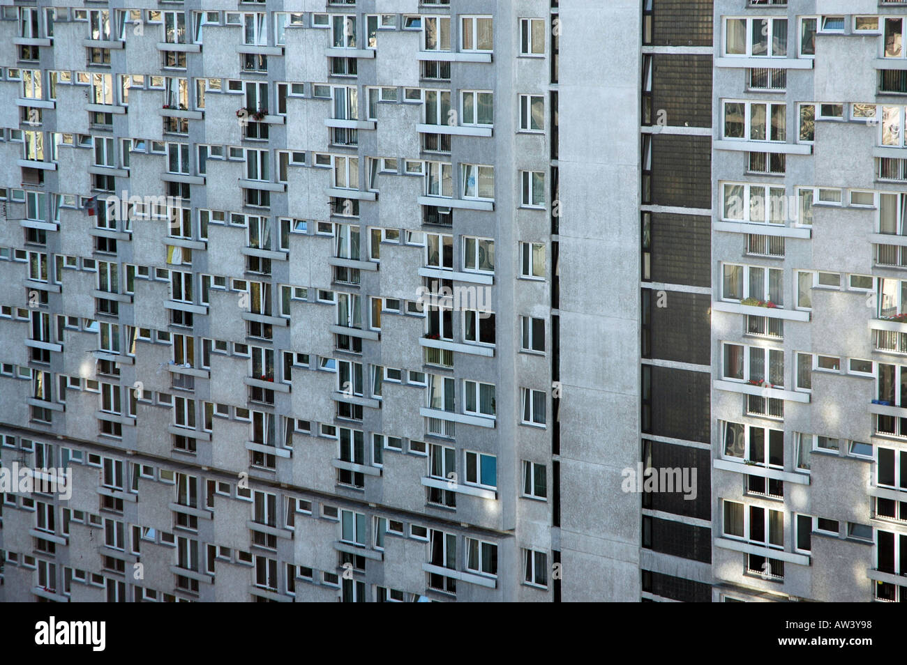 Bloc d'appartements à Varsovie Banque D'Images