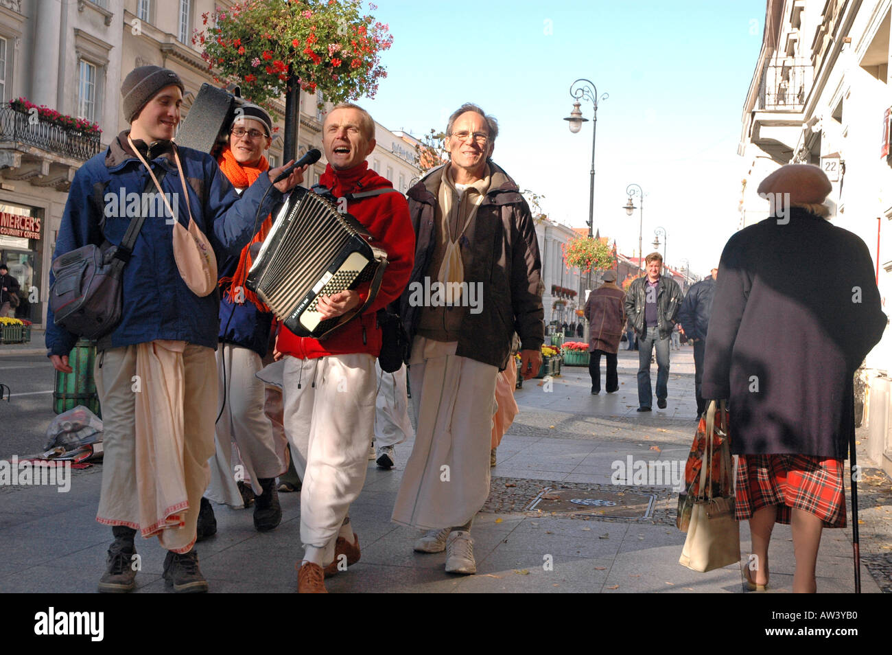 Hare Krishna à Varsovie Banque D'Images
