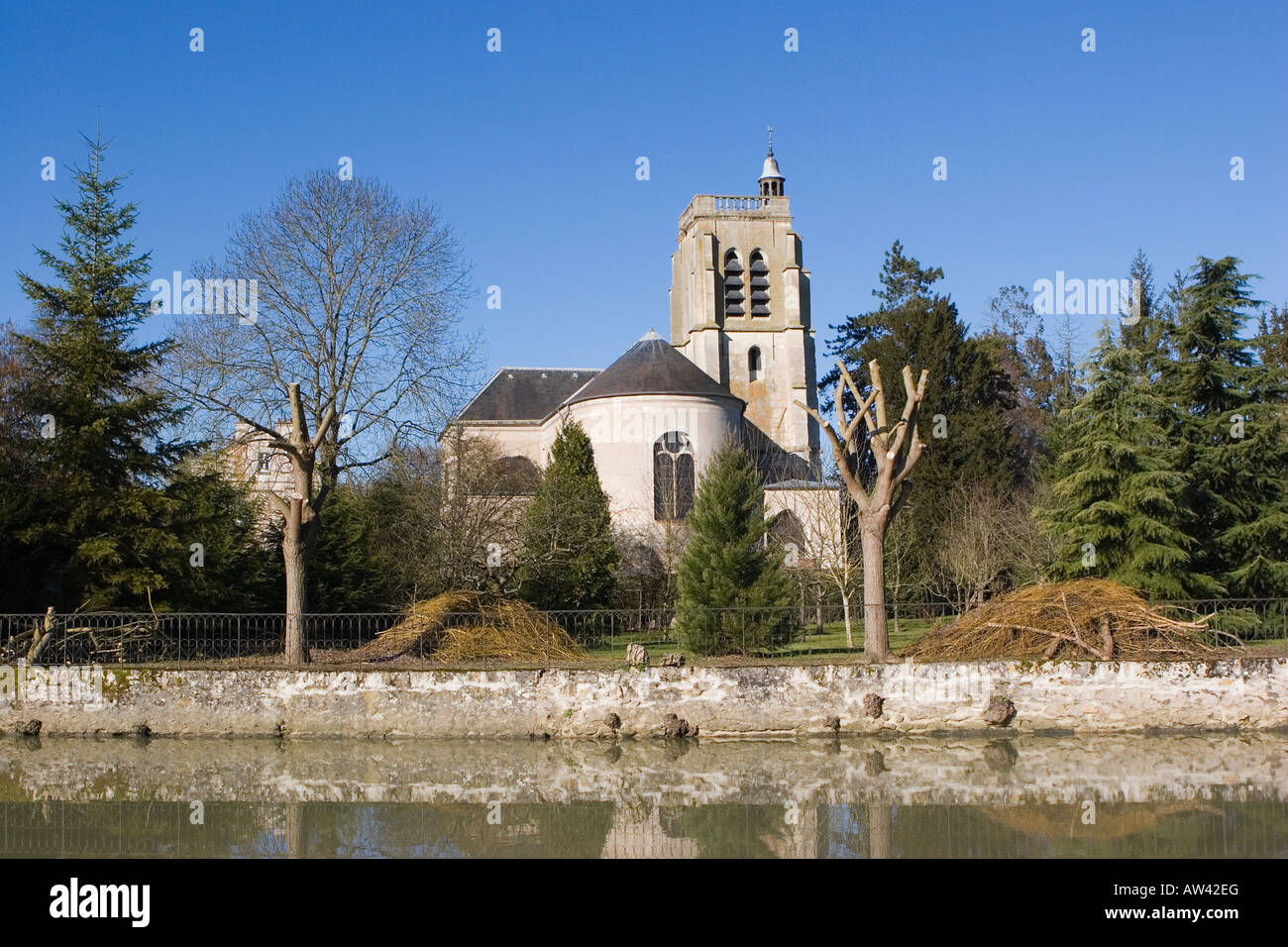 L'Eglise Saint Georges, Crécy La Chapelle, Seine et Marne, Ile de France, temple de la raison Banque D'Images