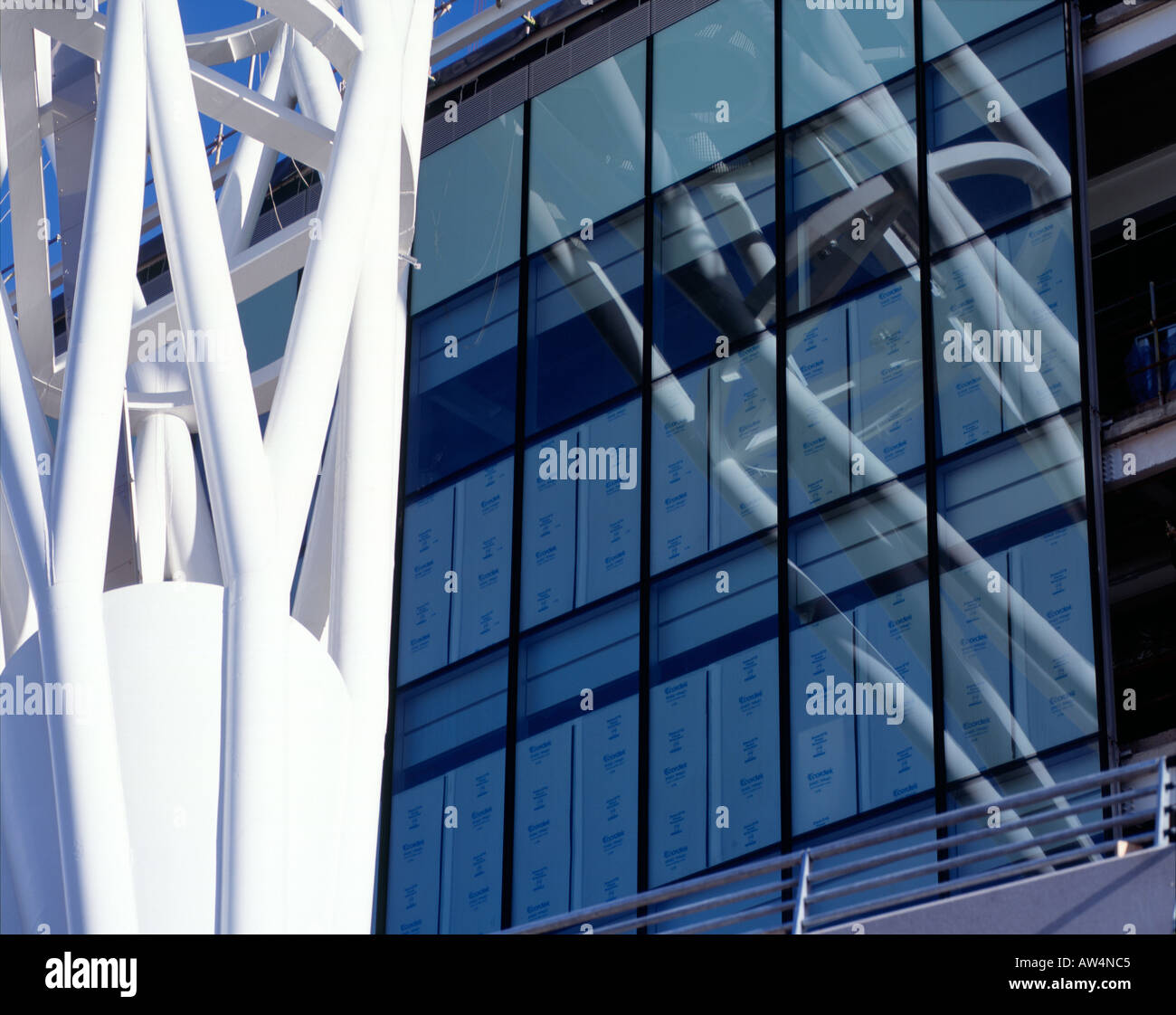 Détail de l'Arc de Wembley Stadium en construction Novembre 2005 Banque D'Images