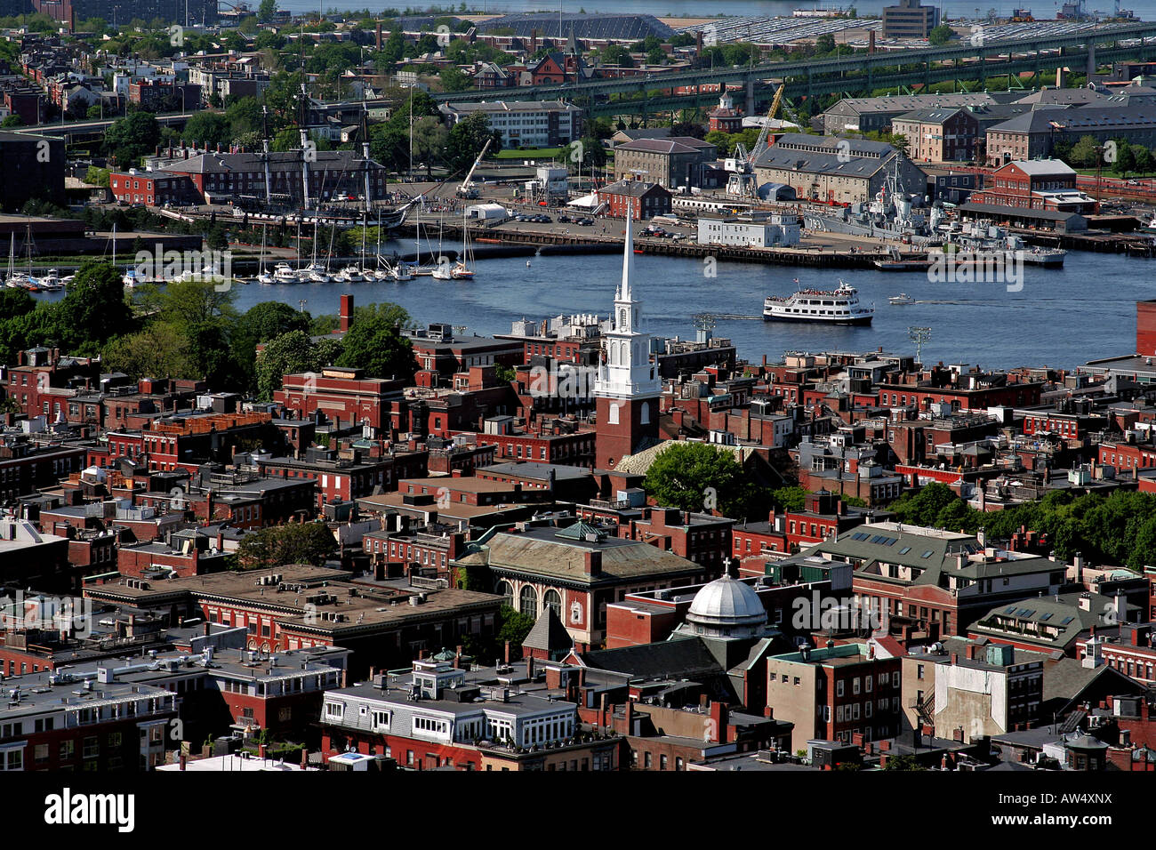 Old North Church dans le quartier North End de Boston Massachusetts Banque D'Images