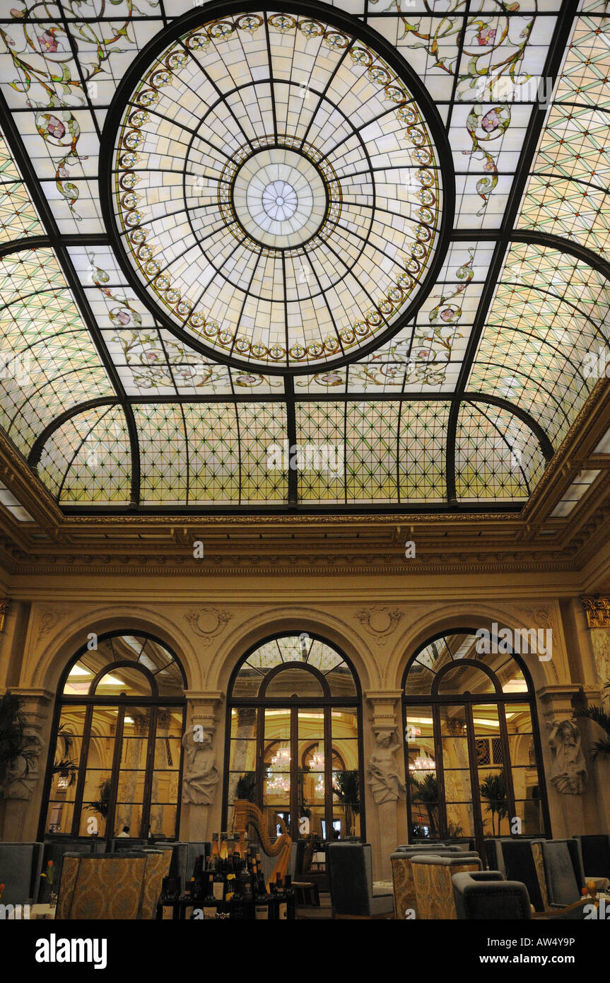 L'époque édouardienne de Palm Court Hotel historique de Manhattan, qui a rouvert ses portes en mars 2008 après d'importantes rénovations. Banque D'Images