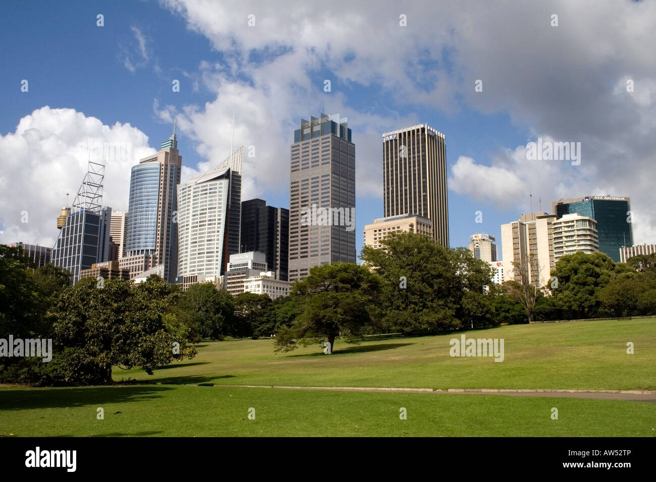 Vue du centre-ville de Sydney du Royal Botanic Gardens Banque D'Images