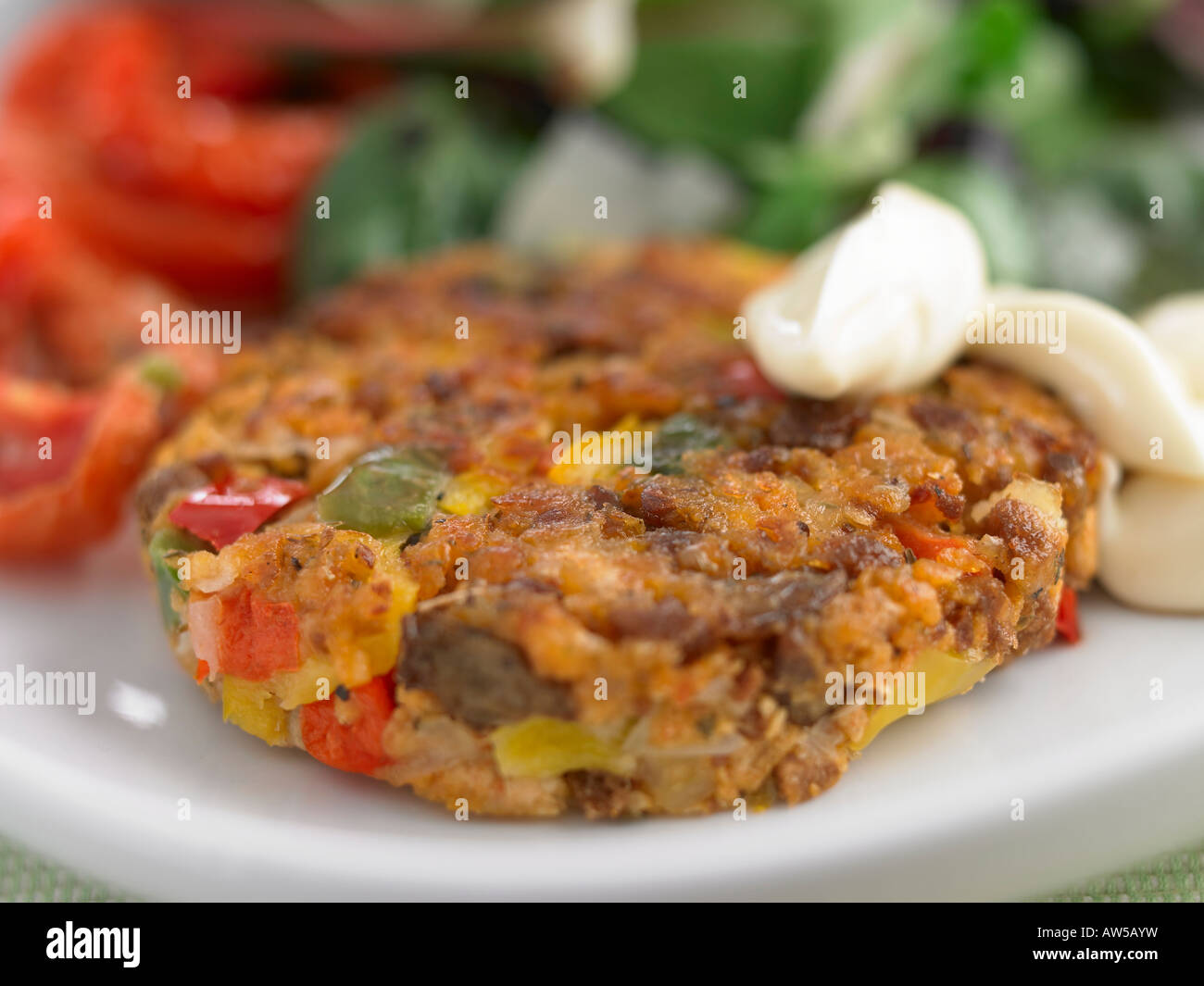 Close up of Veggie burger Banque D'Images