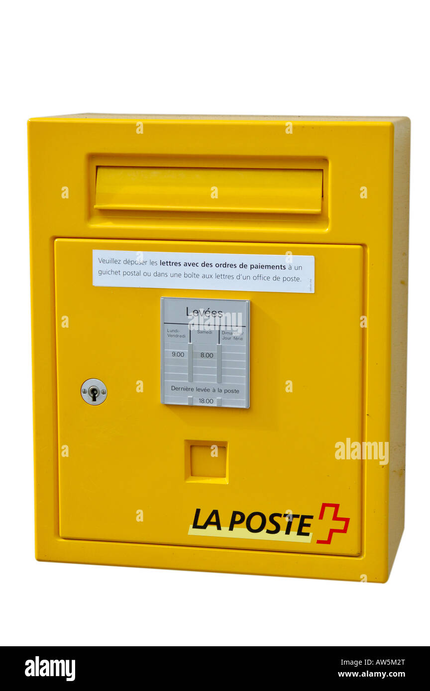 La Swiss post box Photo Stock - Alamy
