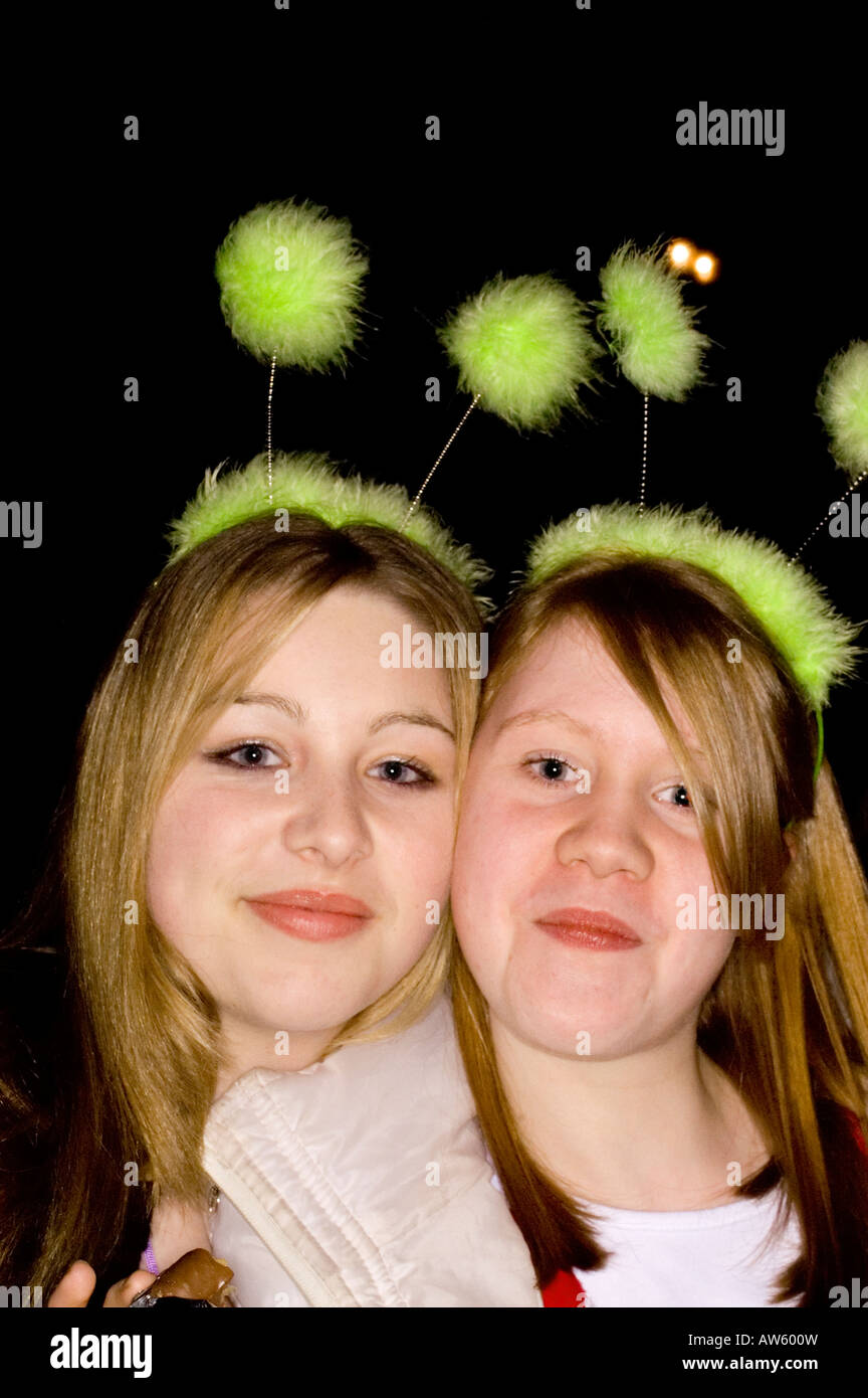 Portraits peuples célébrer St Patricks day à Birmingham en 2003 Banque D'Images