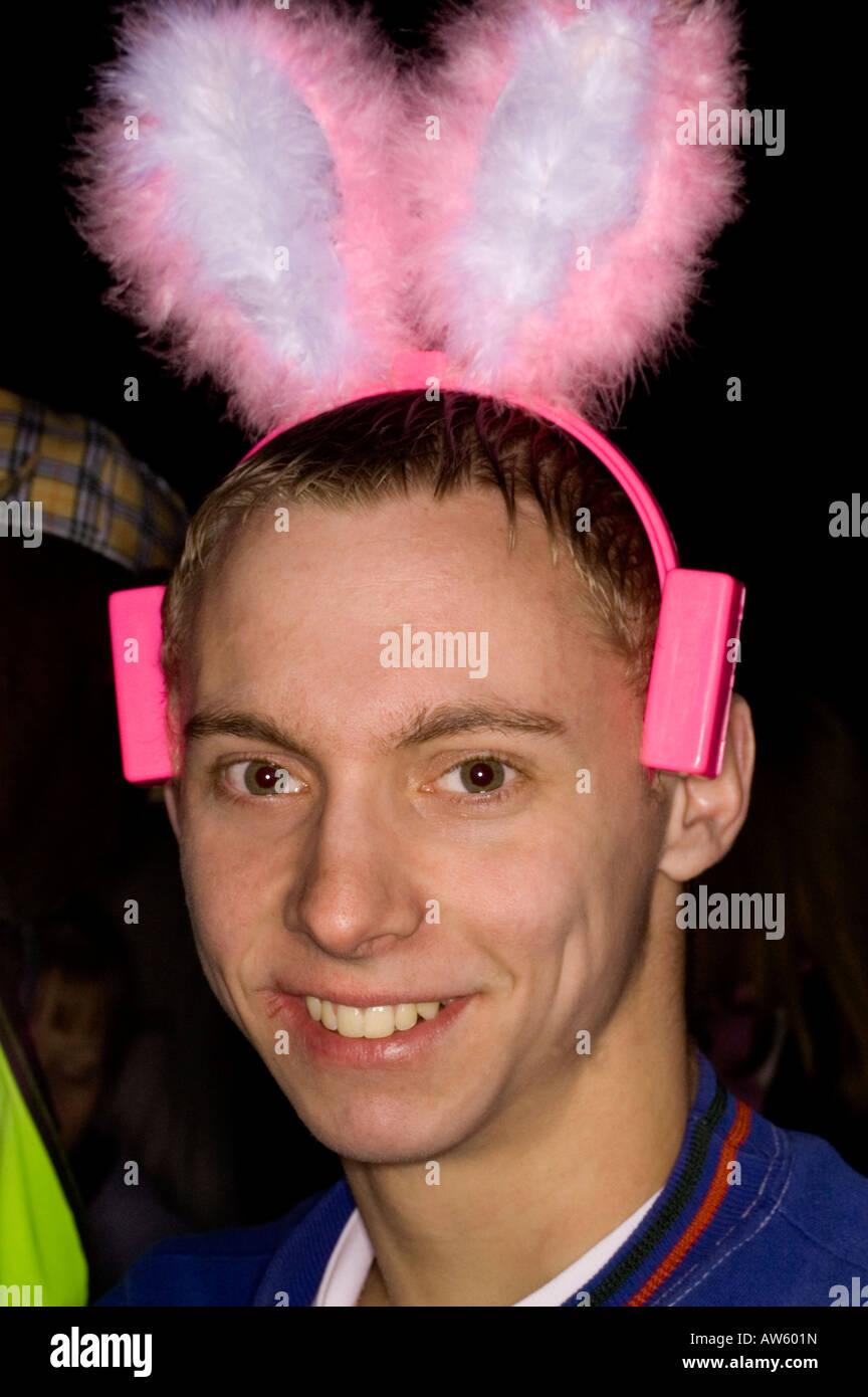 Portraits peuples célébrer St Patricks day à Birmingham en 2003 Banque D'Images
