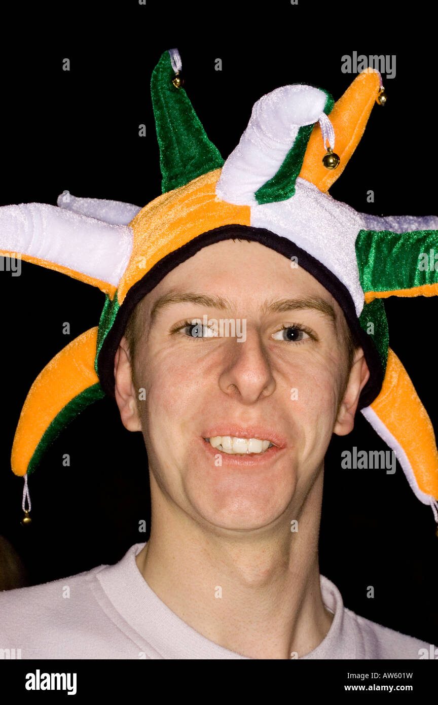 Portraits peuples célébrer St Patricks day à Birmingham en 2003 Banque D'Images