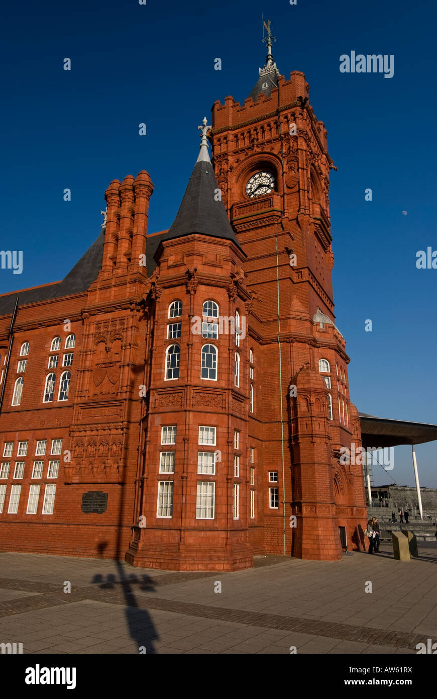 Pierhead Building la baie de Cardiff au Pays de Galles l'Assemblée à la Pierhead Banque D'Images