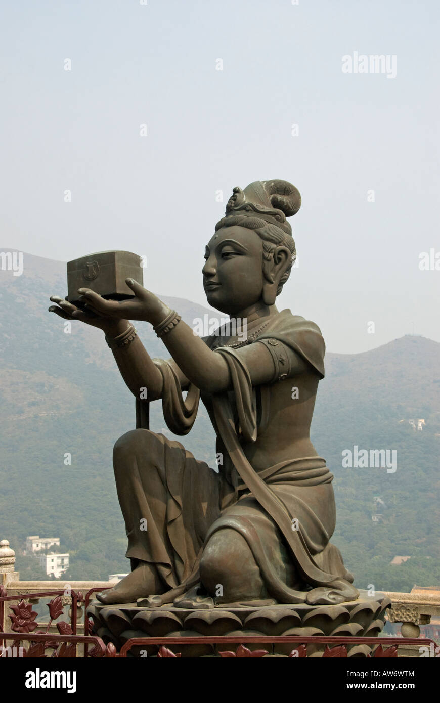 Les bodhisattvas Big Buddha l'île de Lantau à Hong Kong Banque D'Images