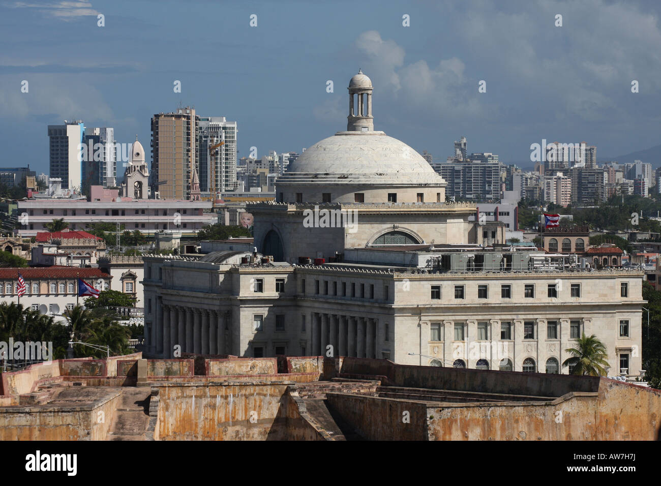 San Juan San Cristobal fort Capitol Building Banque D'Images