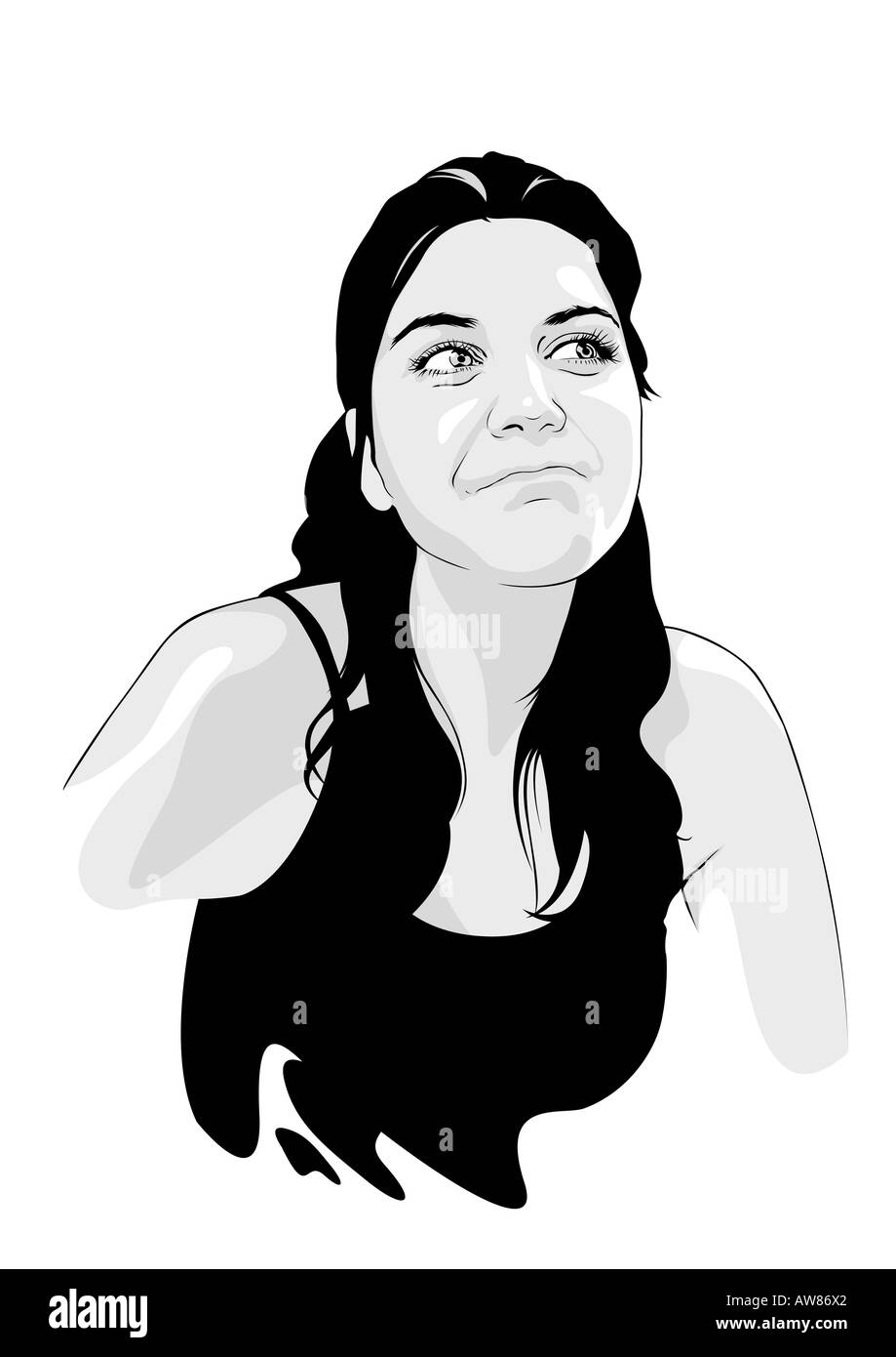 Portrait de jeune femme ordinaire Banque D'Images