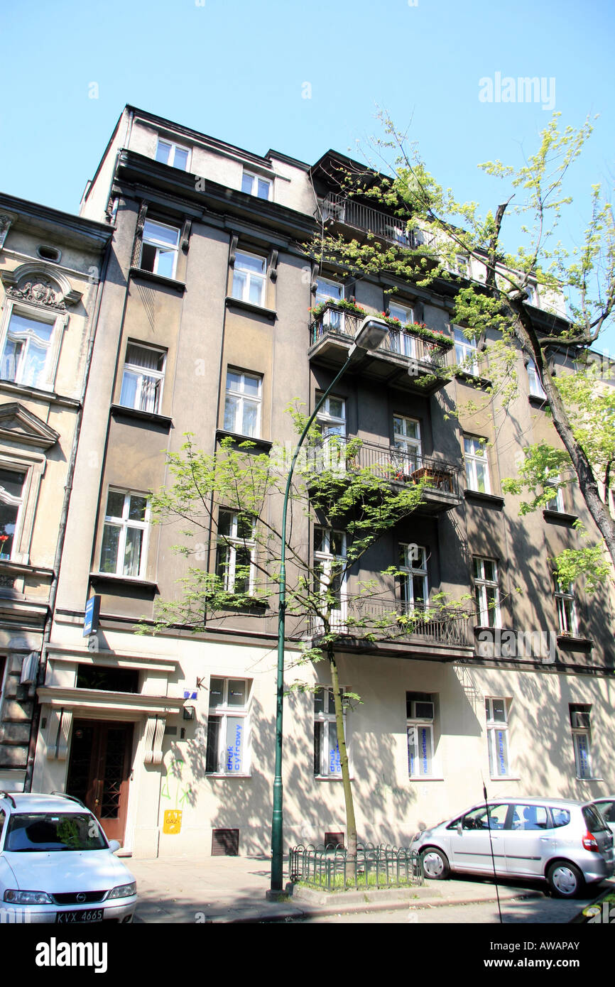 La maison d'Oskar Schindler, n° 7, Straszewskiego Ul durant son séjour à Cracovie durant la Seconde Guerre mondiale. Banque D'Images