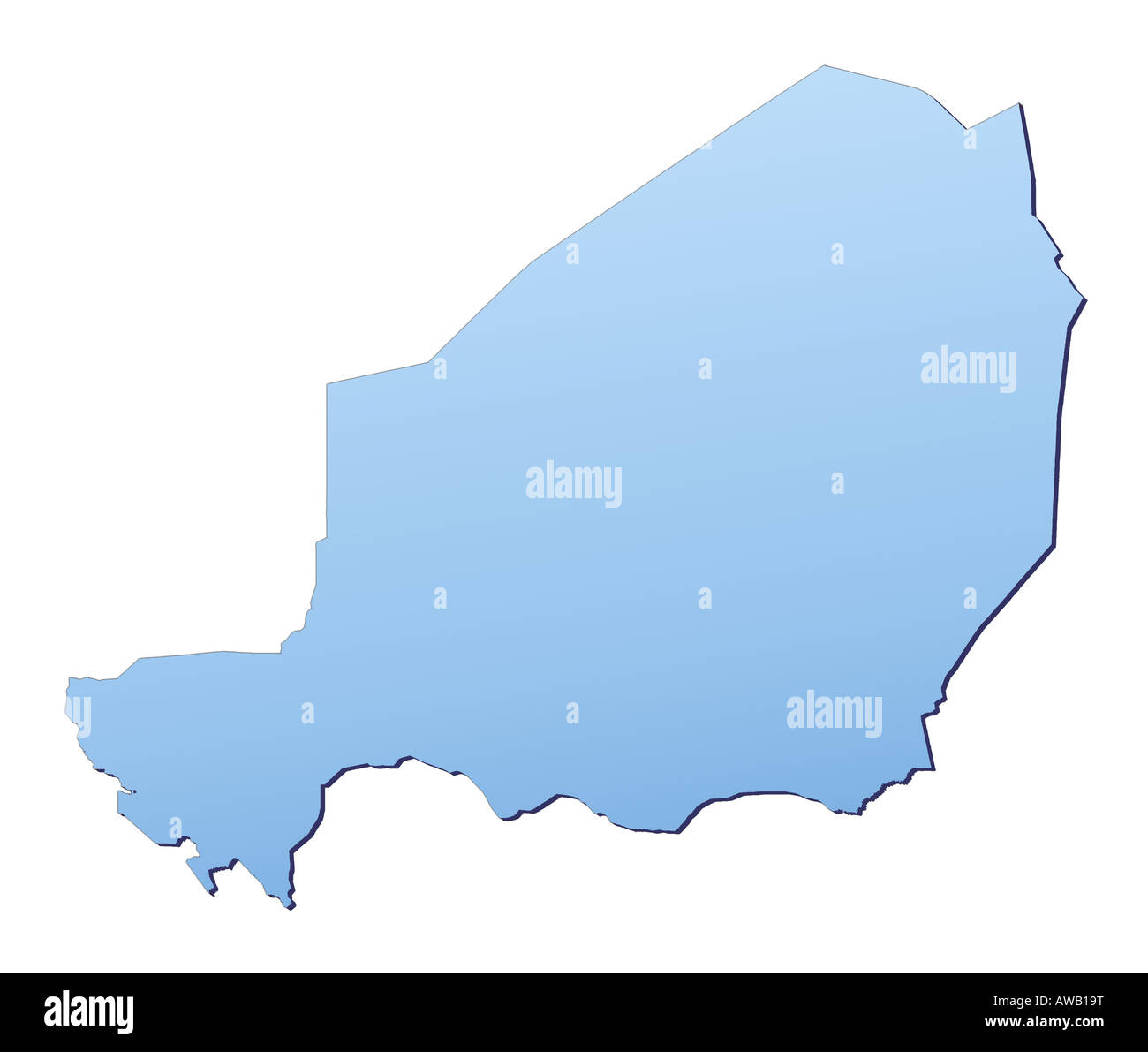 Carte du Niger Banque D'Images