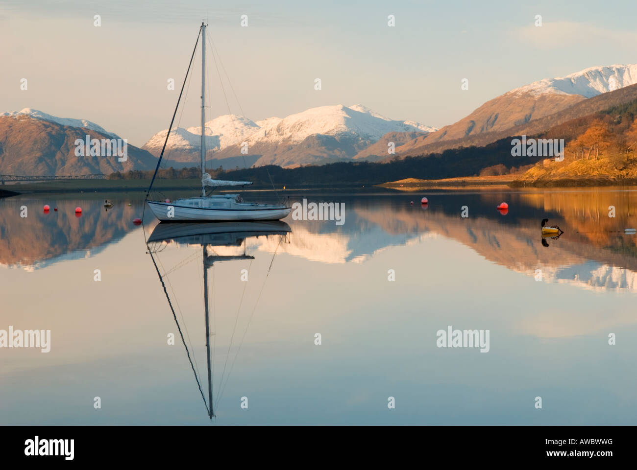 Le Loch Leven sur la côte ouest de l'Ecosse, Grande-Bretagne Banque D'Images