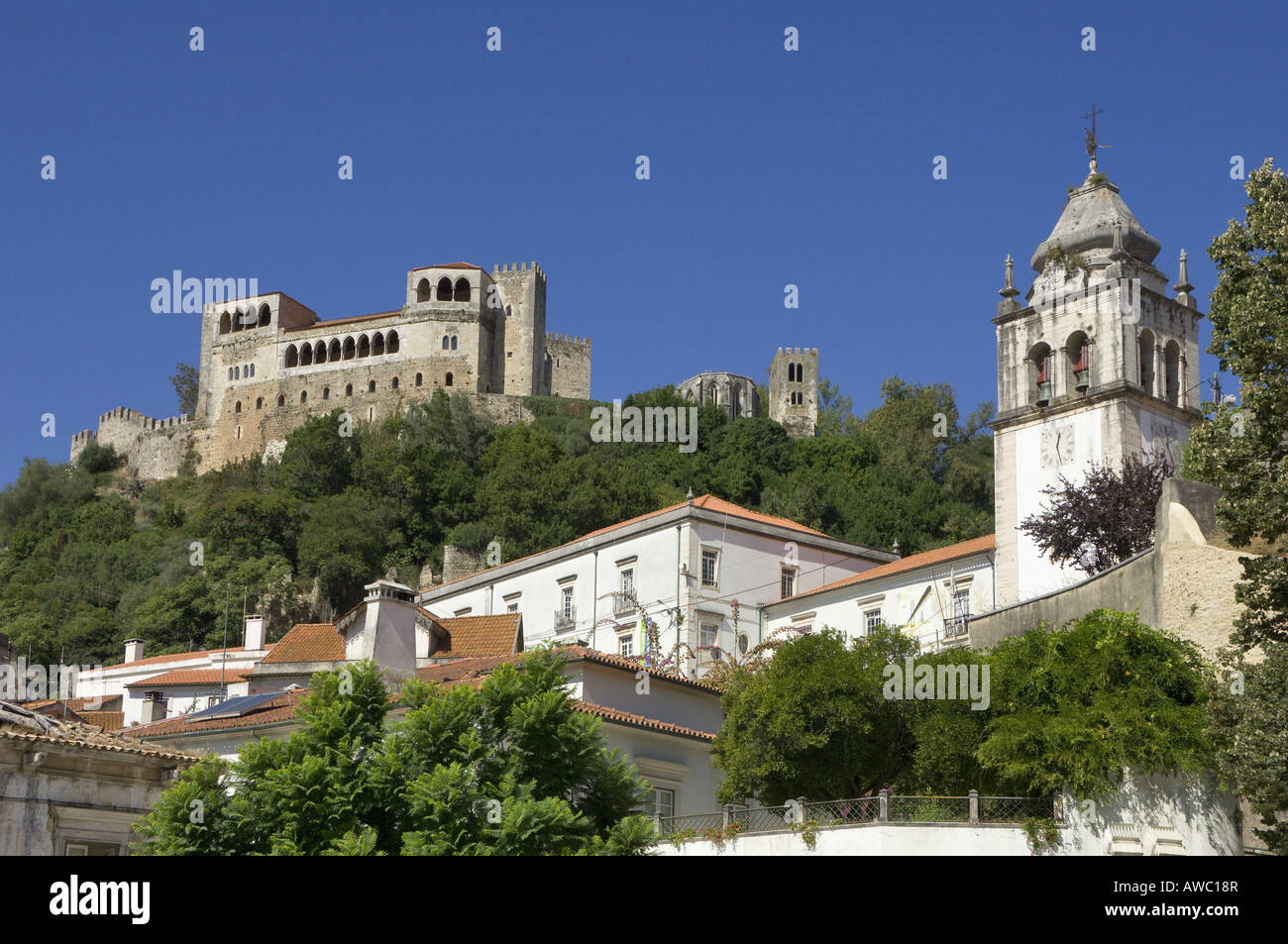Portugal, Costa da Prata, Estremadura, Leiria, le château, Banque D'Images
