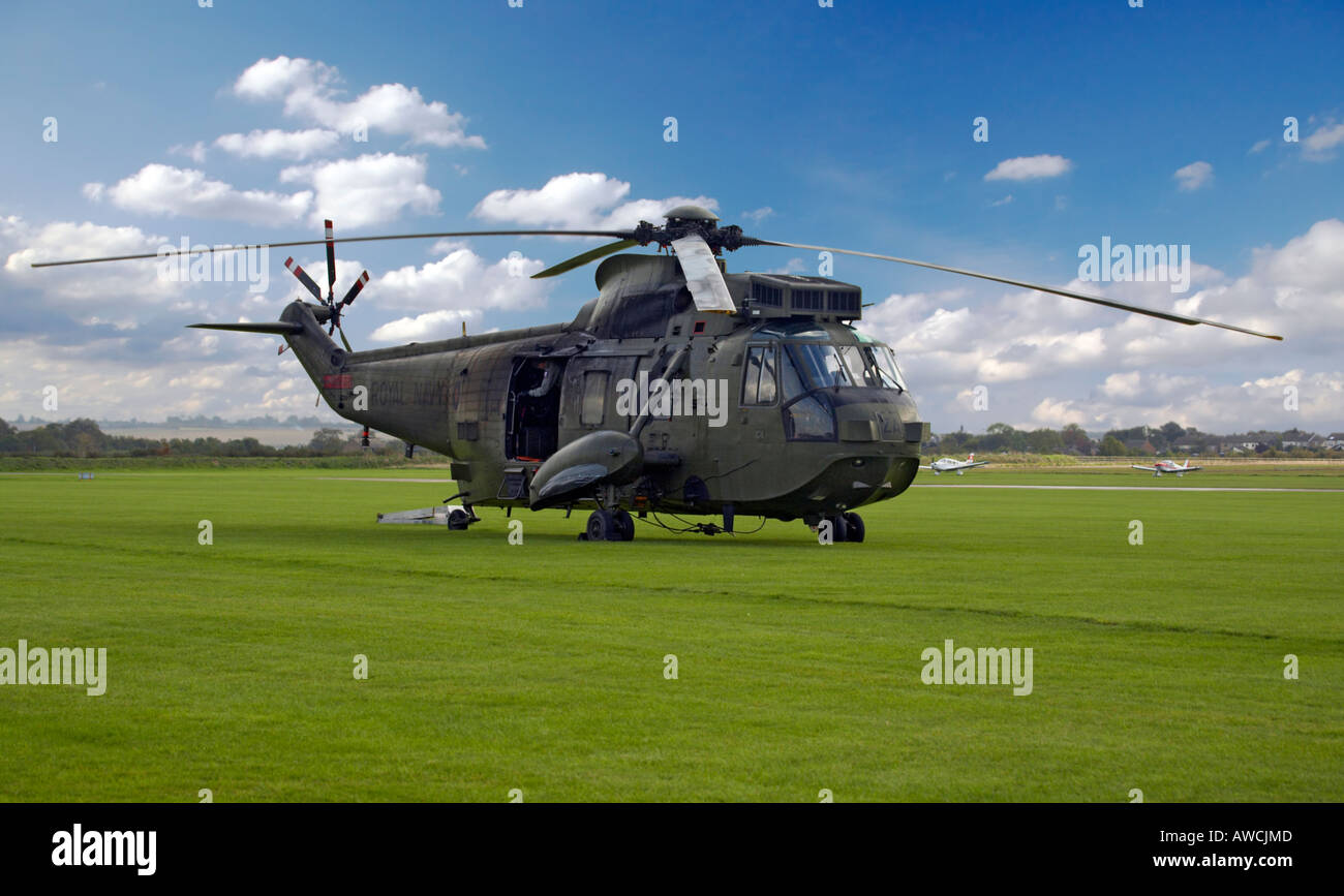 De l'hélicoptère Sea King 846 Naval Air Squadron basé à l'Aérodrome de Duxford Banque D'Images