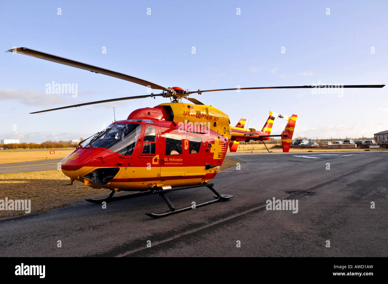 Eurocopter Medicopter BK 117 Banque D'Images