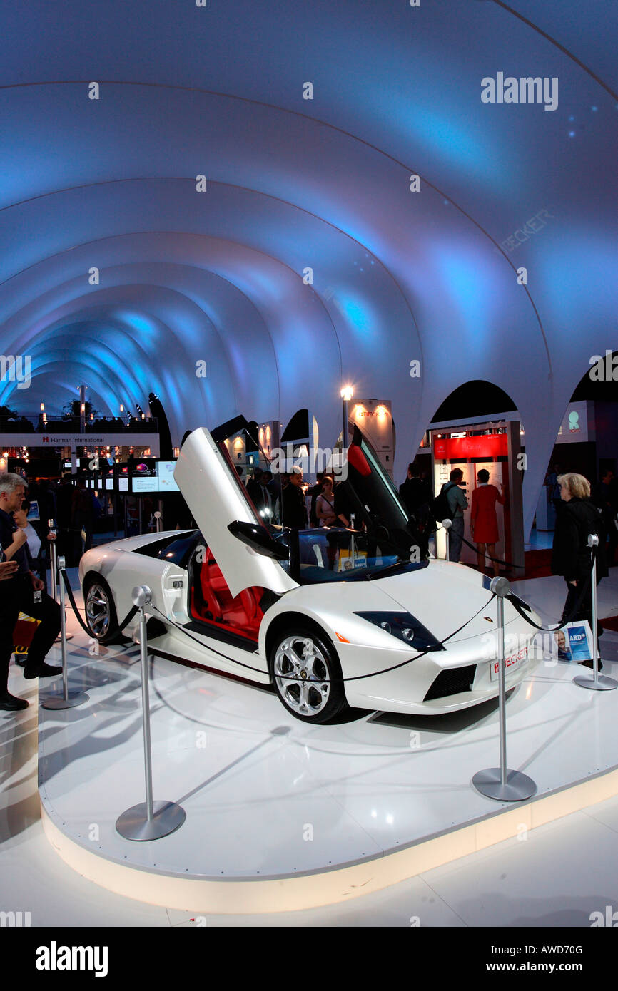 Lamborghini blanche - IFA 2007 (Consumer Electronics illimité) à Berlin, Allemagne, Europe Banque D'Images