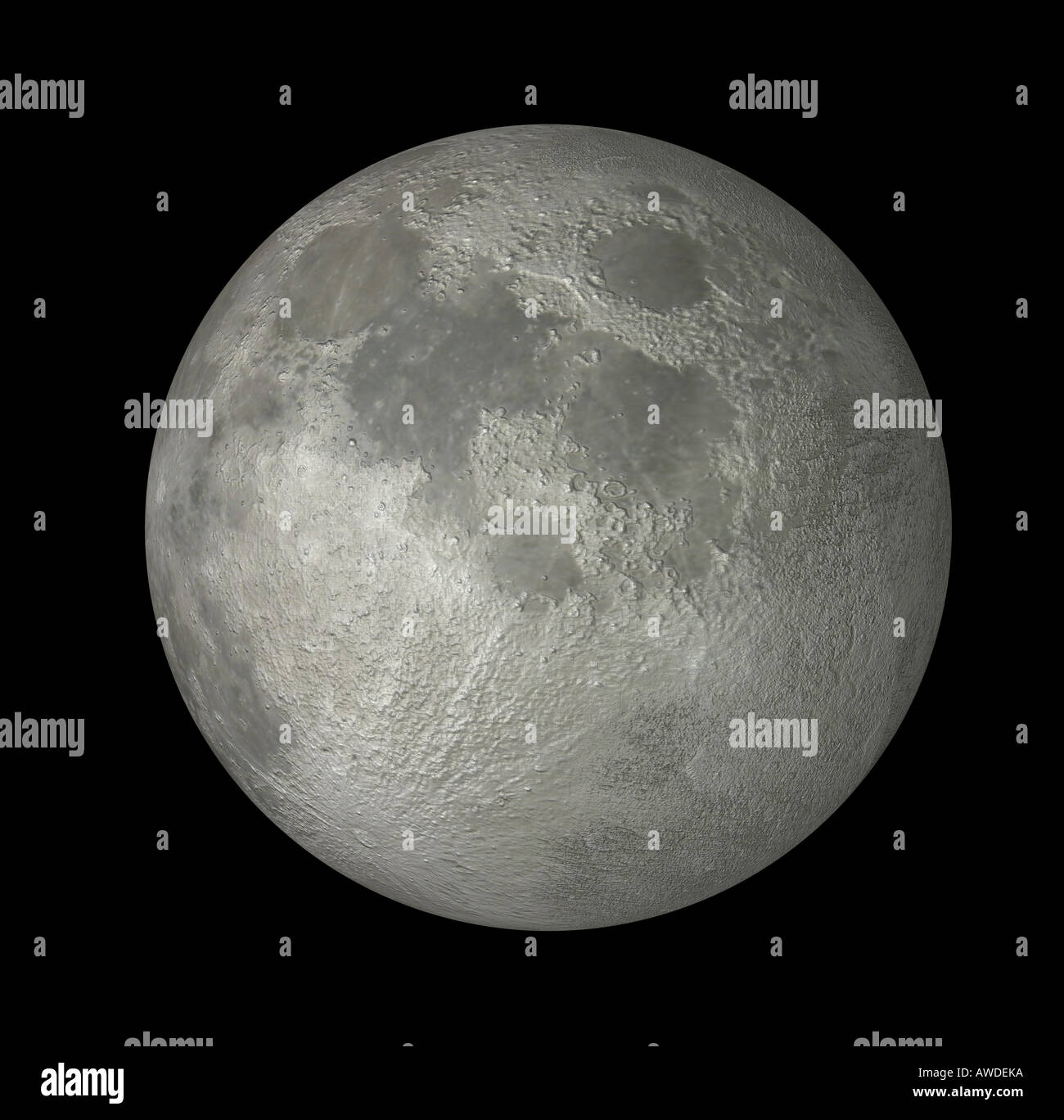 La lune est le satellite naturel de la terre Banque D'Images