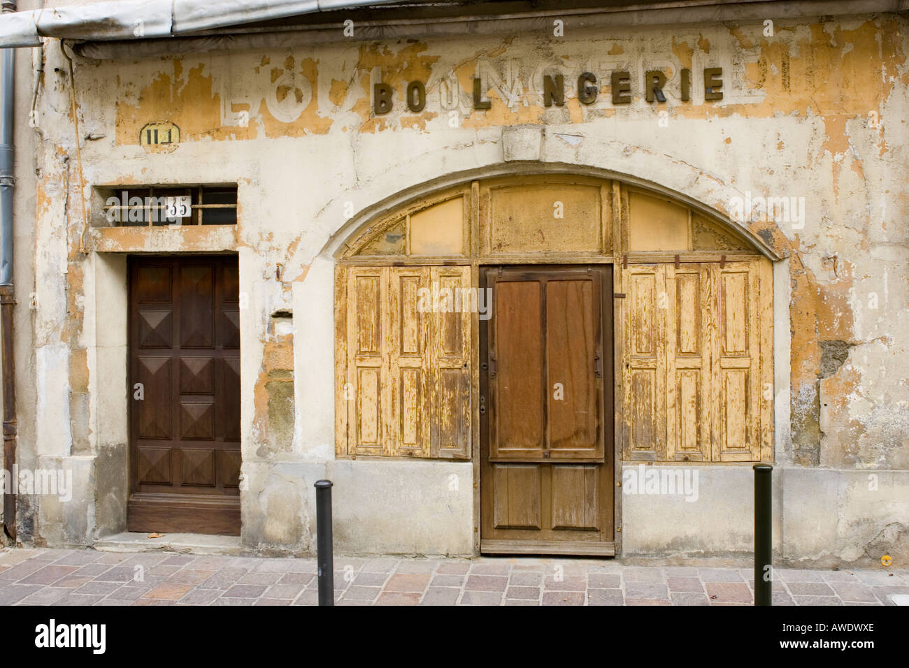 Ancienne boulangerie Carcassonne Aude Languedoc Roussillion France Banque D'Images