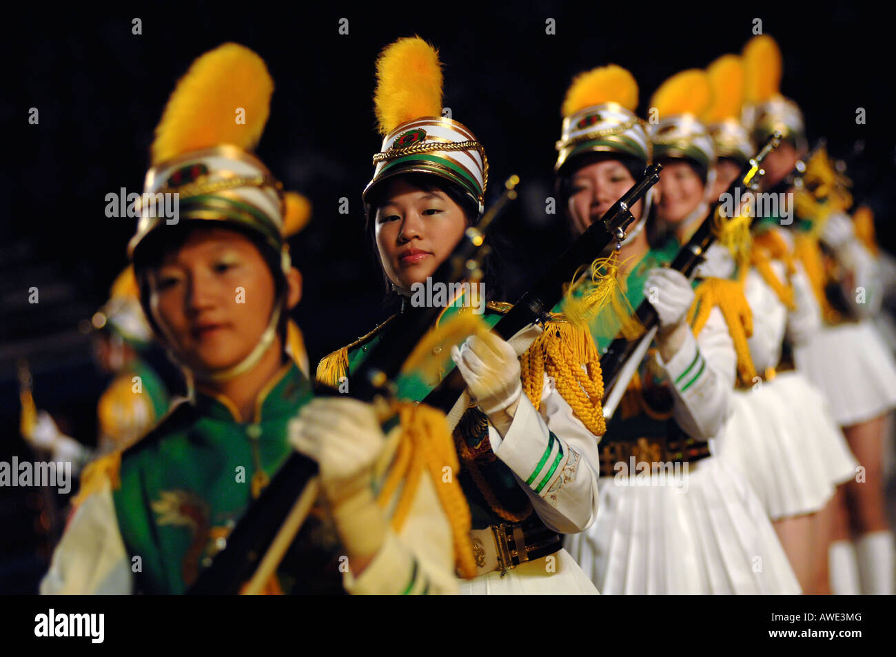 Royal Edinburgh Military Tattoo au château d'Édimbourg. Banque D'Images