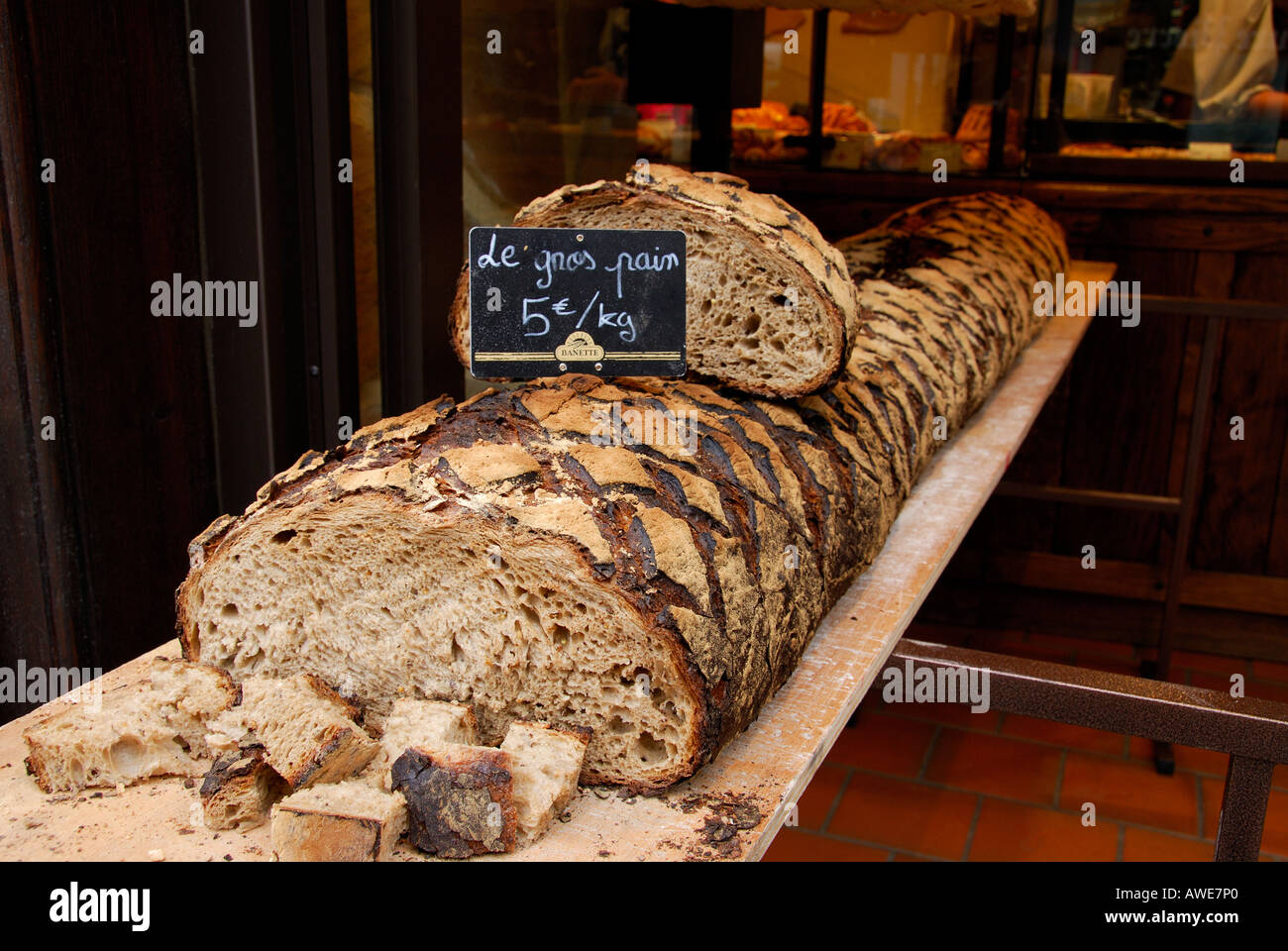 "Le gros de la douleur, à une boulangerie, Ribeauville' Banque D'Images