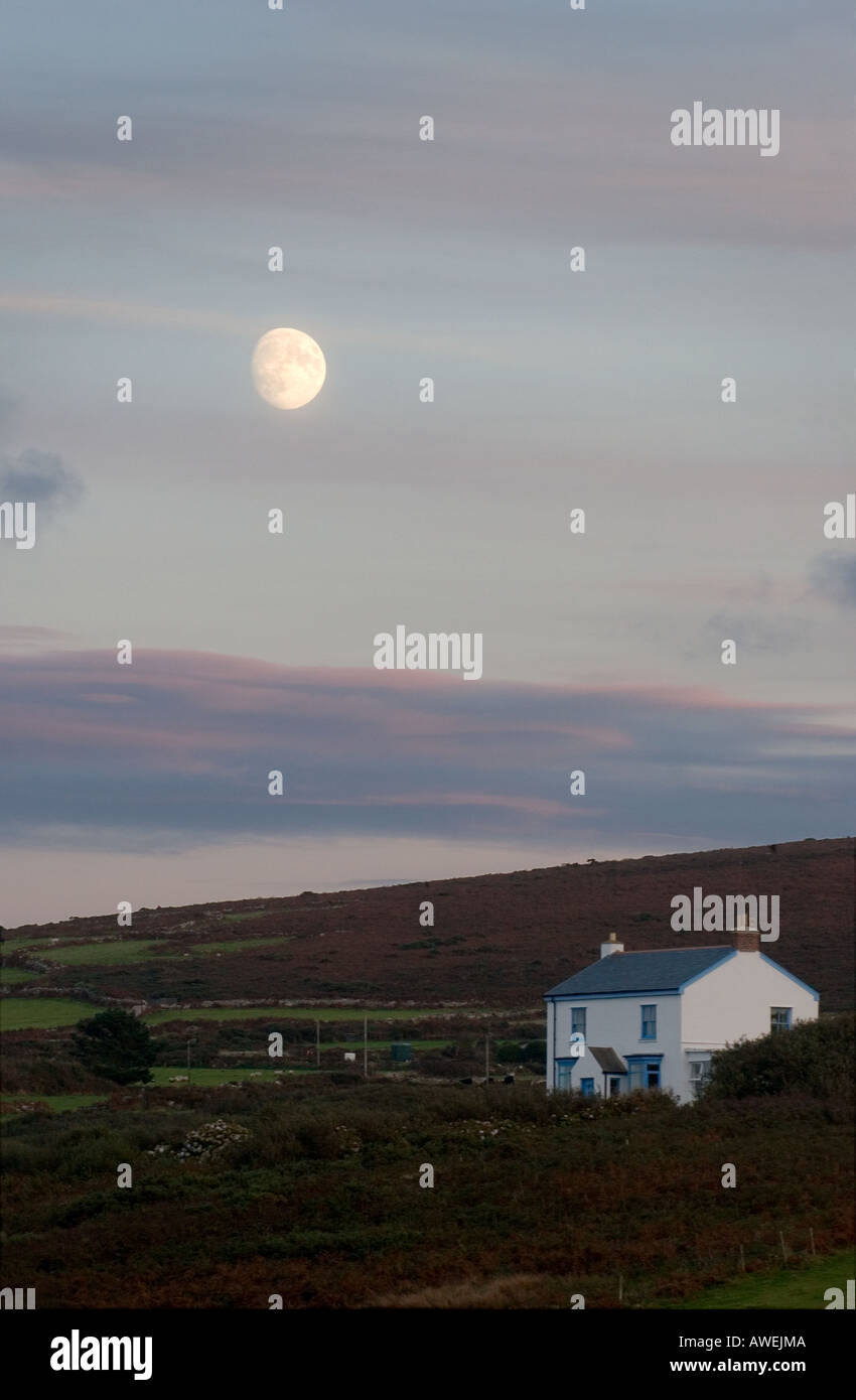 En début de soirée dans les régions rurales de Cornwall Banque D'Images