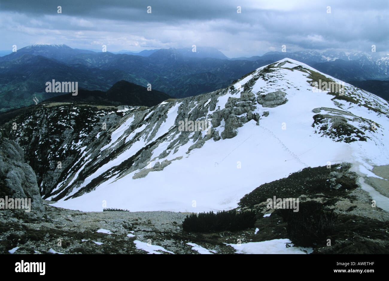 Vue panoramique dans Karavanken Alpes Tyrol Autriche Banque D'Images