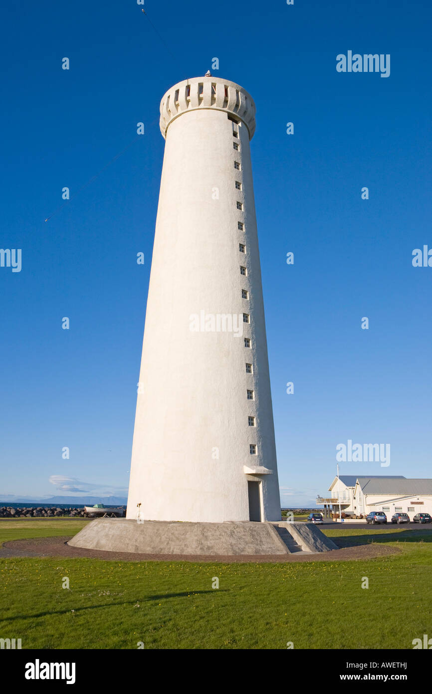 Phare de Garðskagi, le plus haut en Islande, Garður, Islande, Océan