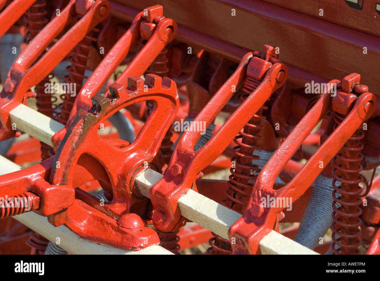 Machine ferme rouge Banque D'Images