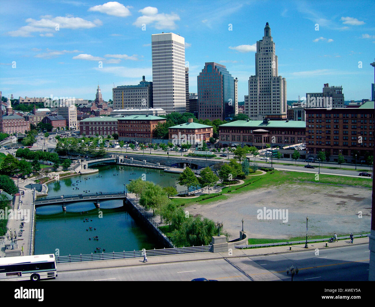 Photographie couleur de centre-ville de Providence Rhode Island USA Banque D'Images