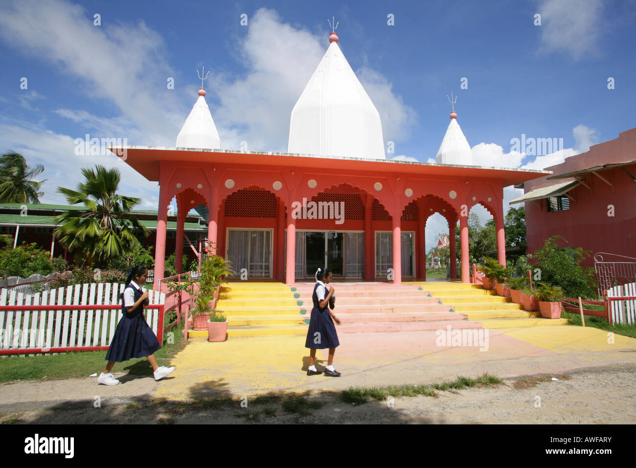 L'école hindoue, Shiva Sanga Ashram, Georgetown, Guyana, en Amérique du Sud Banque D'Images