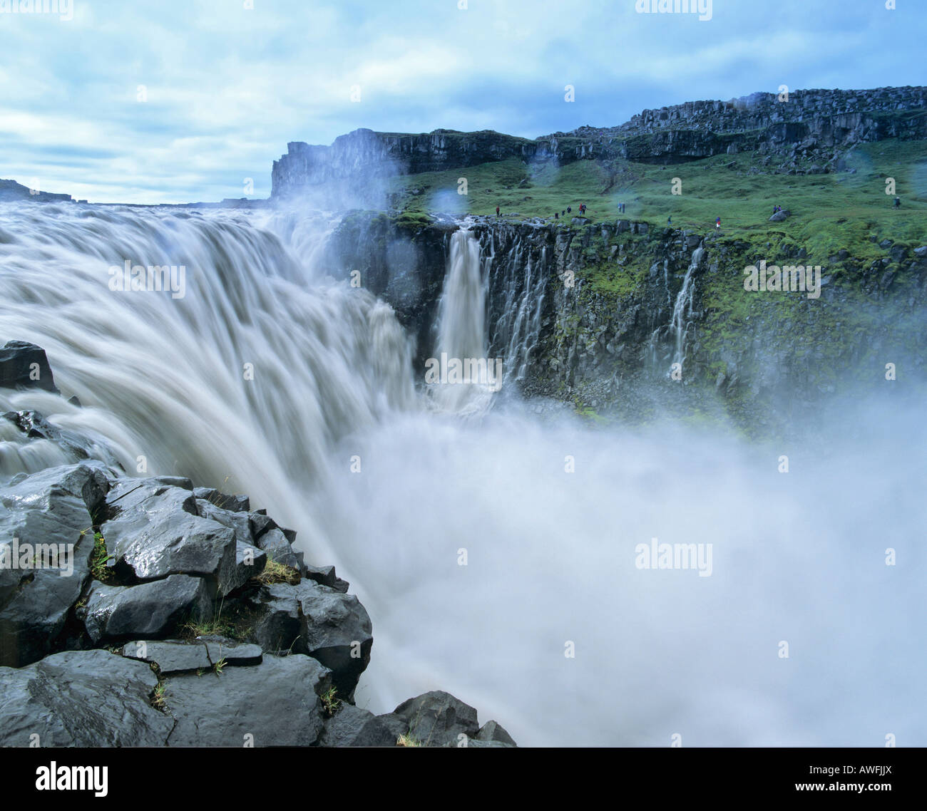 Cascade Godafoss, Skjálfandafljót-Thingeyjarsveit Thingeyjarsysla Fluss,,, l'Islande Banque D'Images