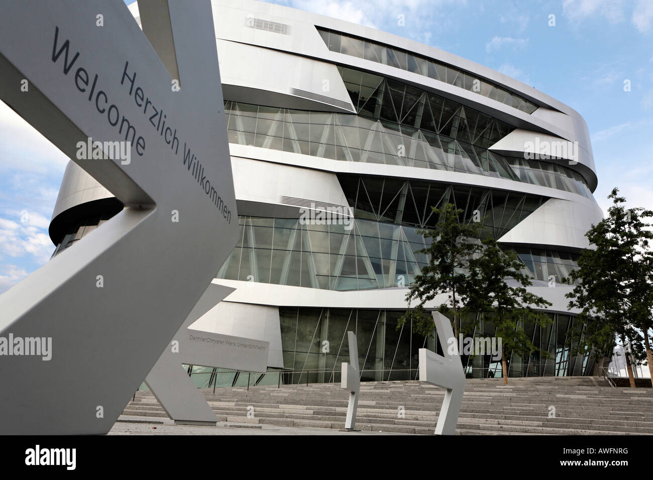 Musée Mercedes-Benz, Stuttgart-Untertuerkheim, Bade-Wurtemberg, Allemagne Banque D'Images