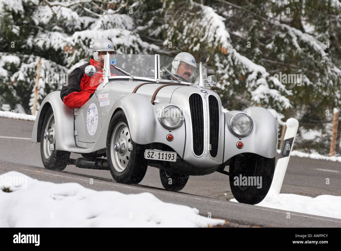 BMW 328, construit 1939, 2007 Memorial Jochpass, Bad Hindelang, Bavière, Allemagne Banque D'Images