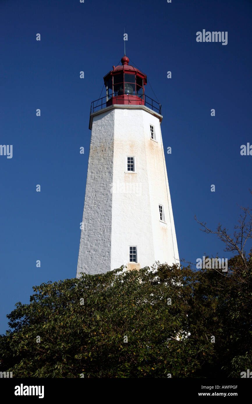 Sandy Hook Lighthouse Gateway National Recreation Area, Sandy Hook, New Jersey, USA Banque D'Images