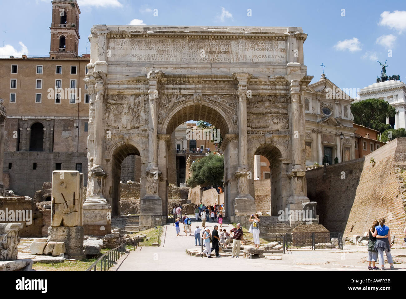 Arc de Triomphe de Septime Sévère dans le Forum Romain Rome Italie