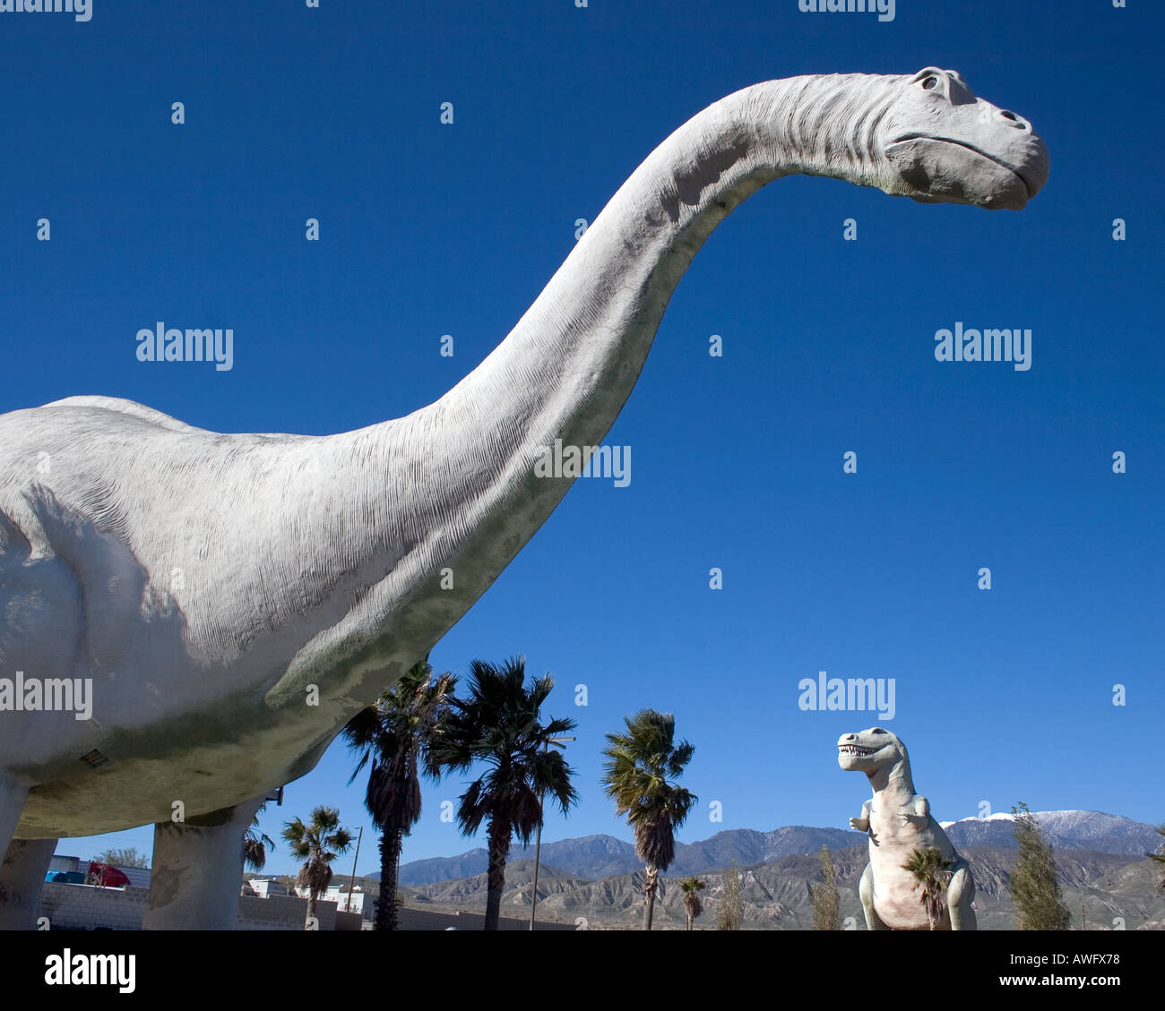 Les mondes plus grands dinosaures sont situés à Cabazon Californie, à l'ouest de Palm Springs Banque D'Images