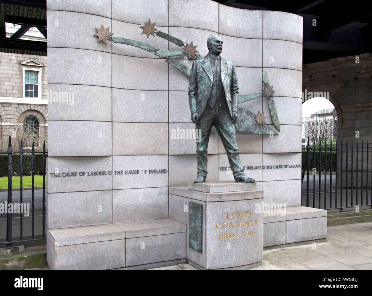 Statue de James Connolly à Dublin, en République d'Irlande. Banque D'Images