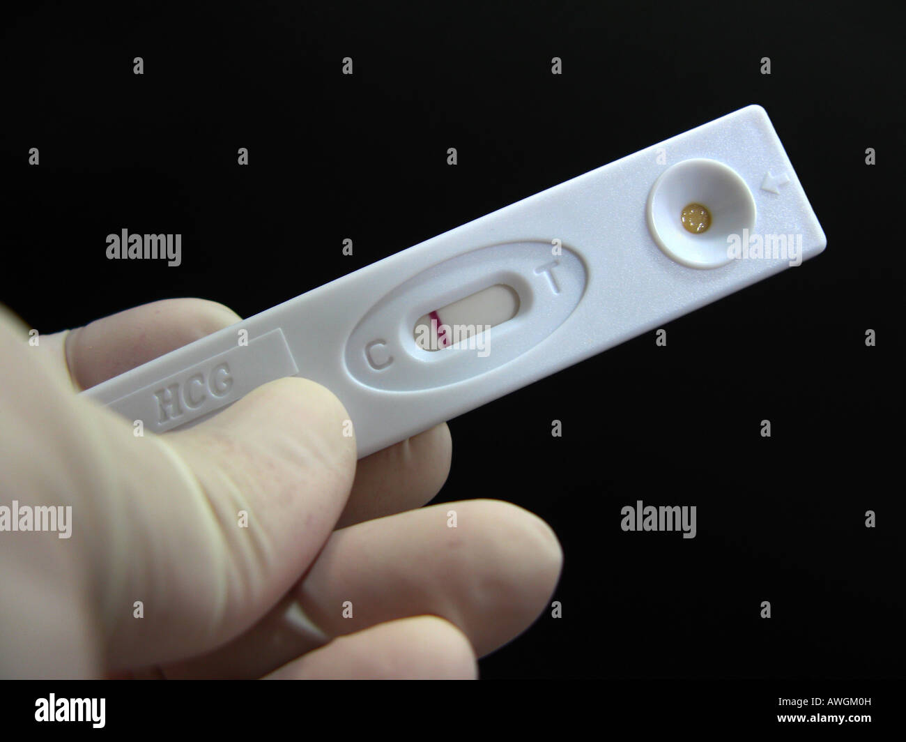 Test de grossesse montrant résultat négatif Banque D'Images