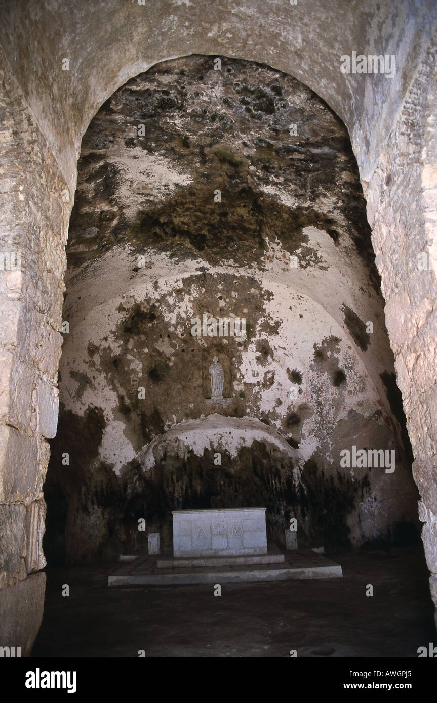 La Turquie, de l'Est Côte Méditerranéenne, Antakya, St Peter's Grotto dans cave church Banque D'Images