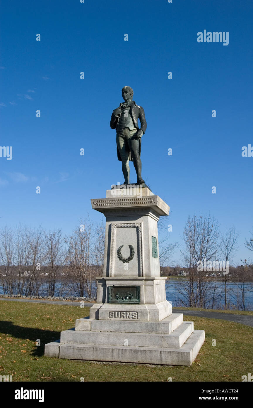 Robbie Burns Robert Burns statue par le Seigneur d'art Beaverbrook de Fredericton Nouveau-Brunswick Canada Banque D'Images